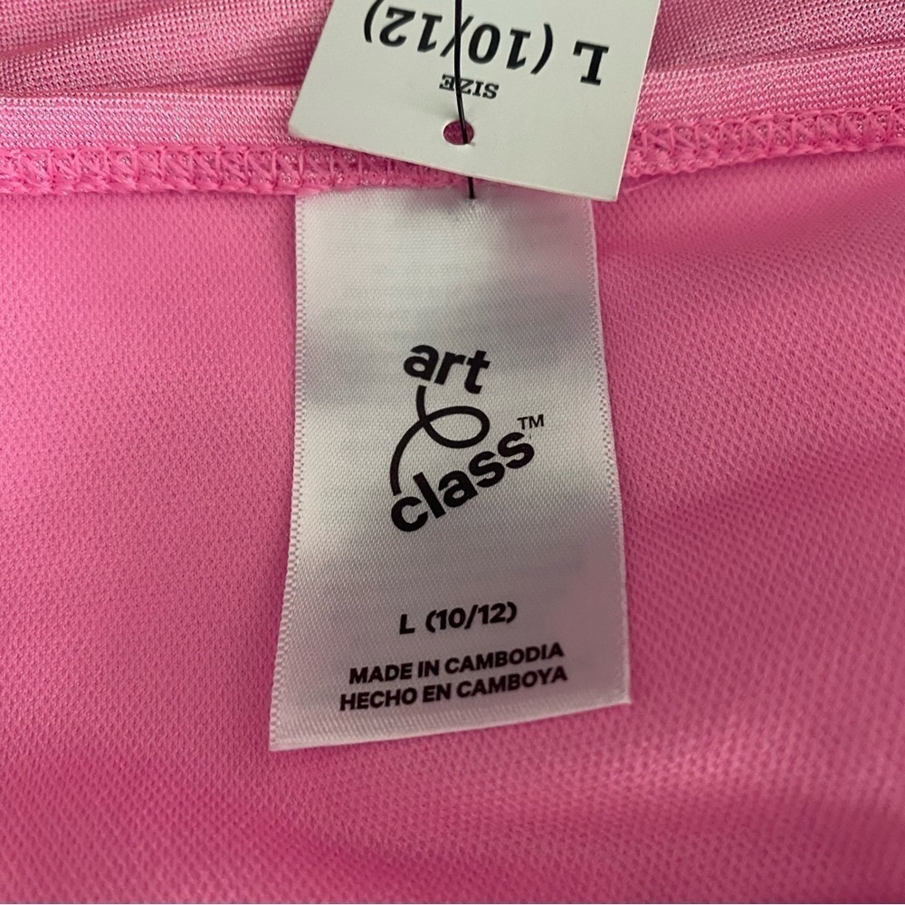 Girl’s 2 Piece Swimsuit Spaghetti Strap And Back Art Class Pink/Yellow Size L - Picture 7 of 8
